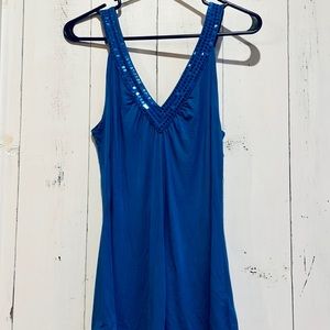 ‼️SOLD‼️Michael Kors Blue Sequin Tank Top
